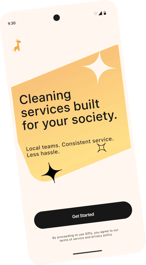 Giffy splash onboarding screen